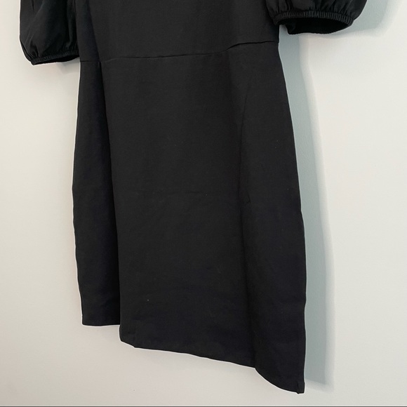 ONLY Black Cotton Bishop Sleeves Cocktail Dress - Picture 4 of 9